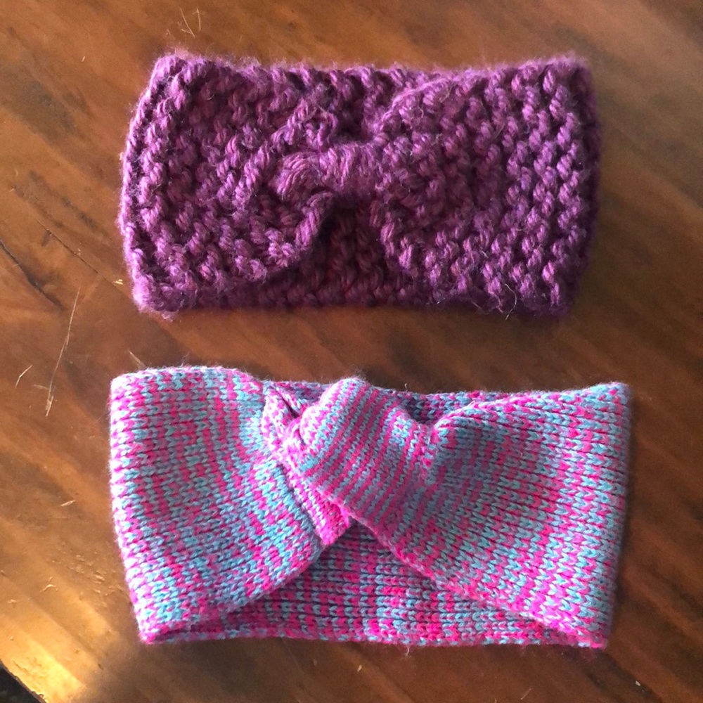 Knit winter headbands